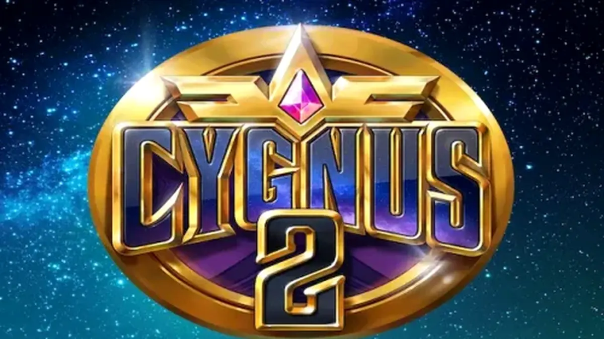 Tampilan visual slot Cygnus 2 dengan tema observatorium dan rasi bintang